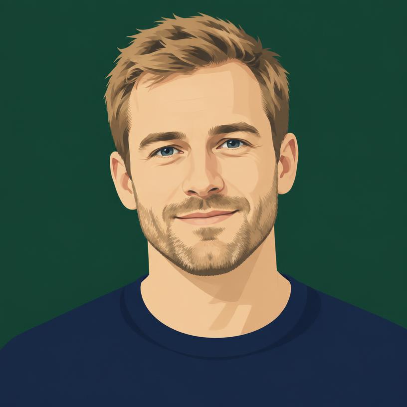 Illustrated portrait of Dan, 32