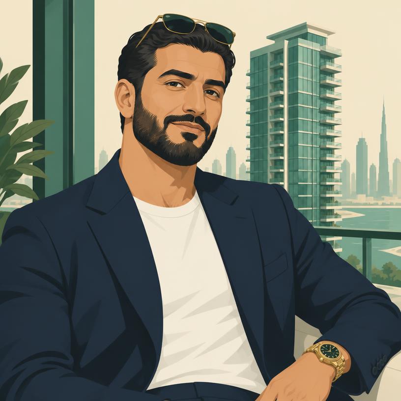 Illustrated portrait of Zaid